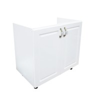 Masca pentru chiuveta cu 2 usi Zebra, Alba/MDF Alb mat, fara blat, 80 x 82 x 50 cm Masca pentru chiuveta cu 2 usi Zebra, Alba/MDF Alb mat, fara blat, 80 x 82 x 50 cm